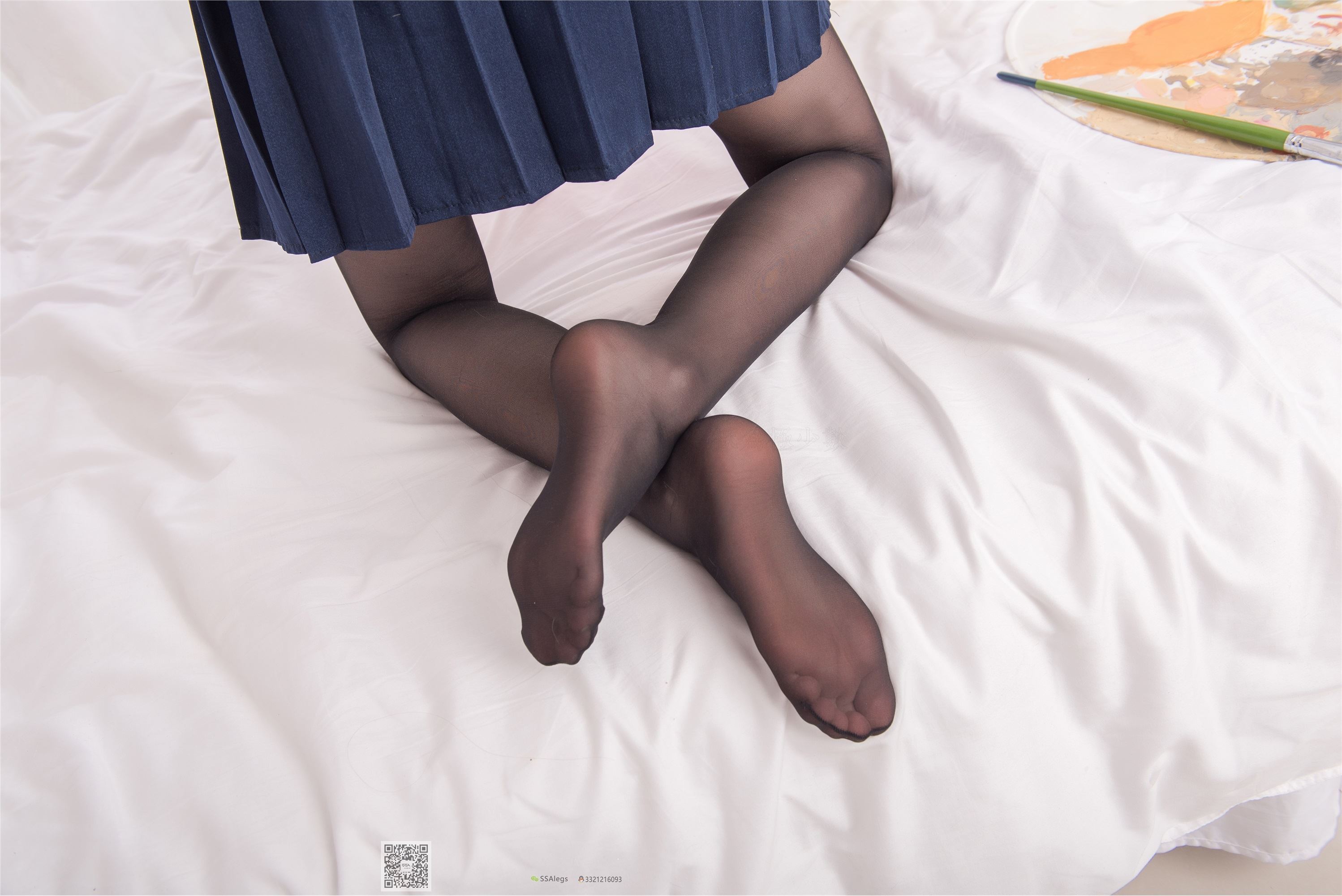 SSA丝社 NO.023 琪琪 笑容治愈女神琪琪的黑色开档丝袜